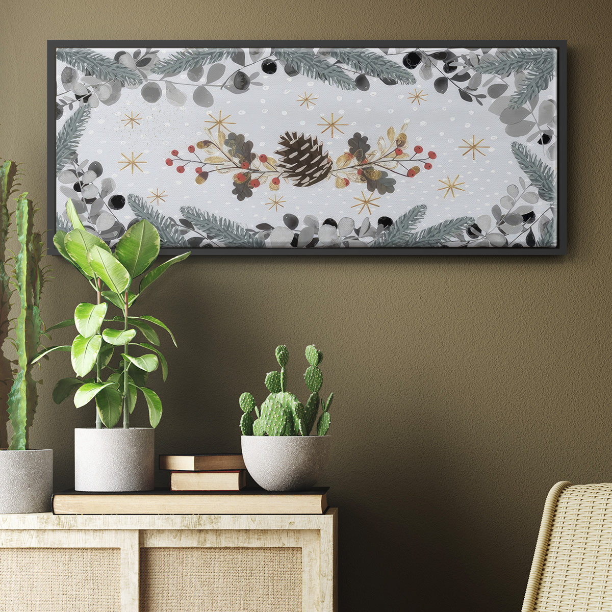 Cozy Christmas Collection D - Floater Framed Canvas Print
