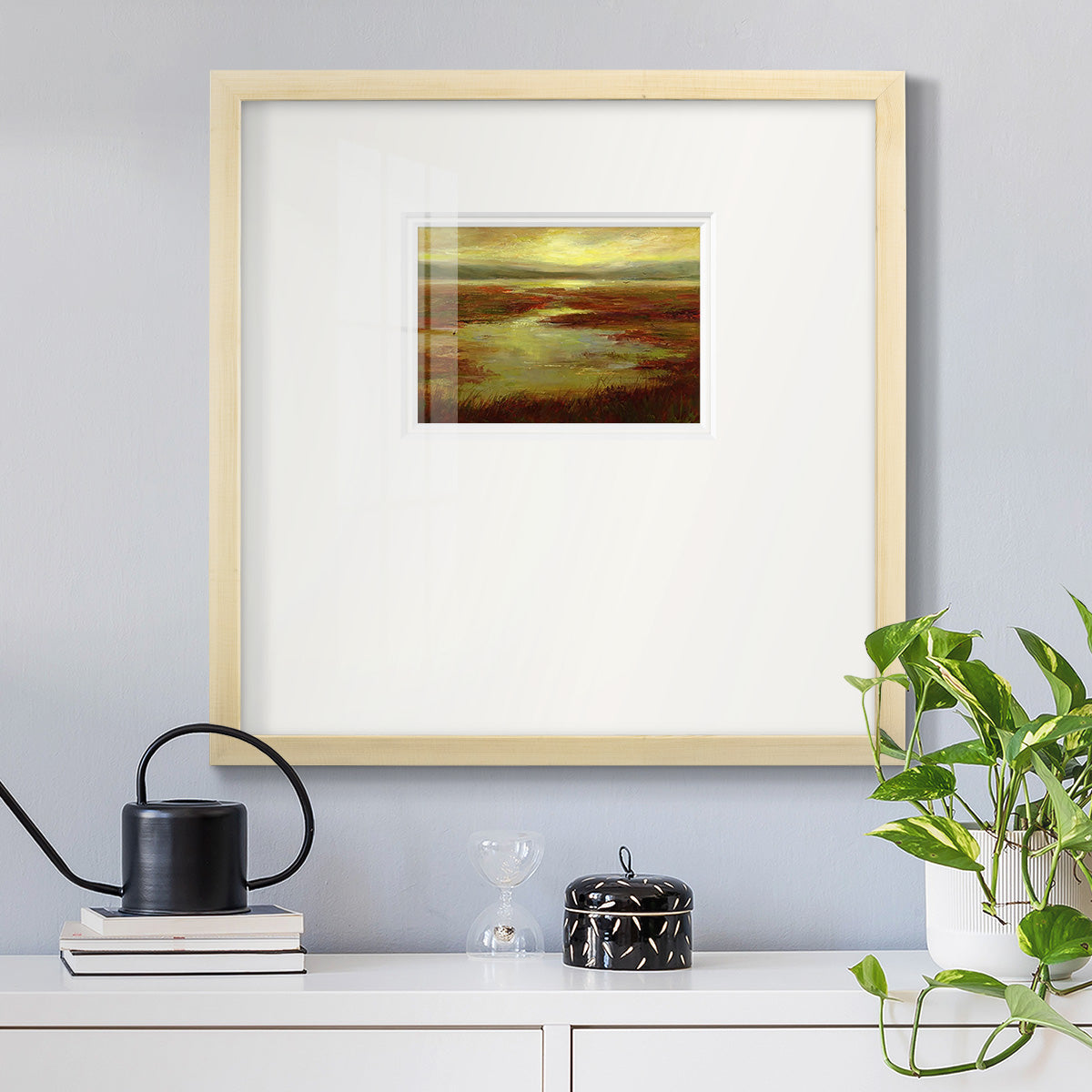 Coastal Views V Premium Framed Print Double Matboard