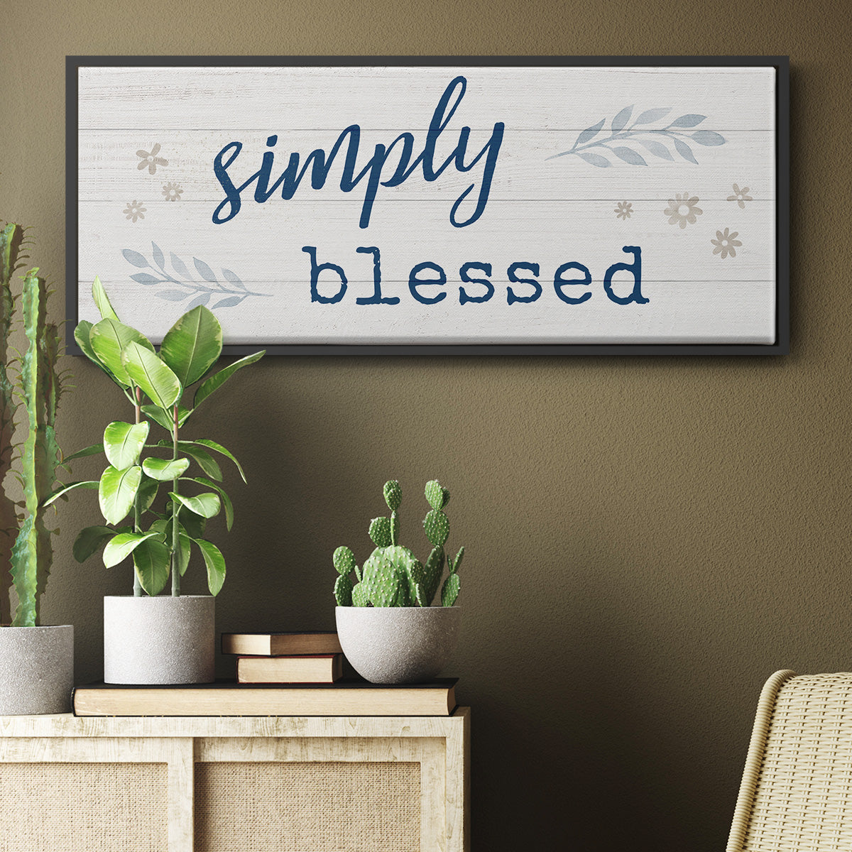 Simply Blessed - Floater Framed Canvas Print