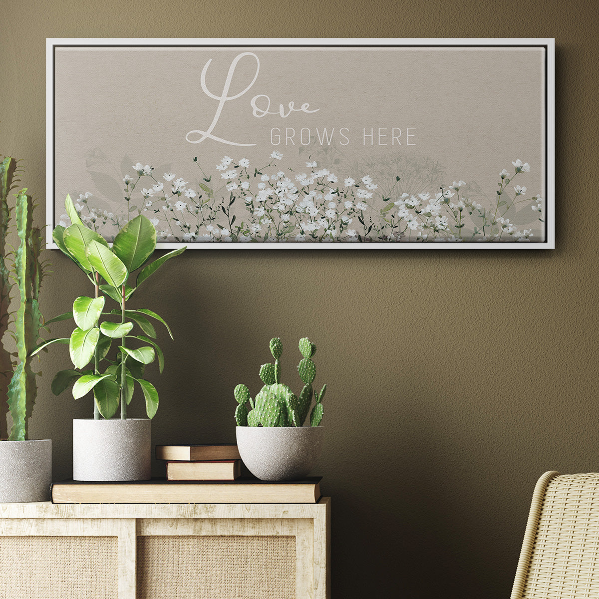 Bouquet of Love - Floater Framed Canvas Print