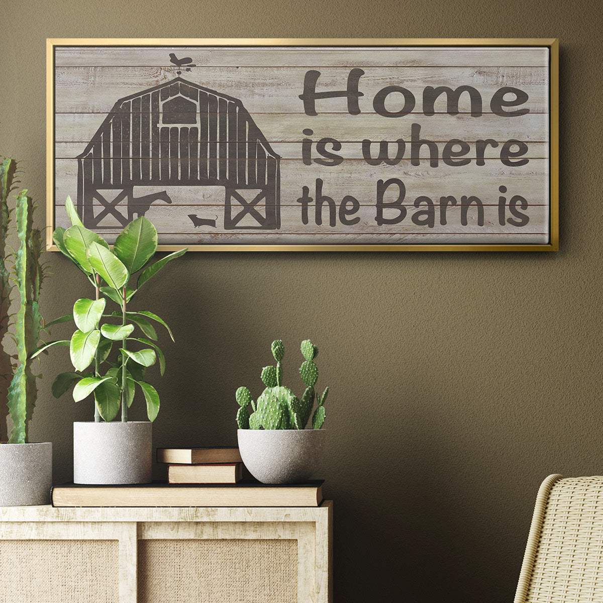 Home & Farm III - Floater Framed Canvas Print