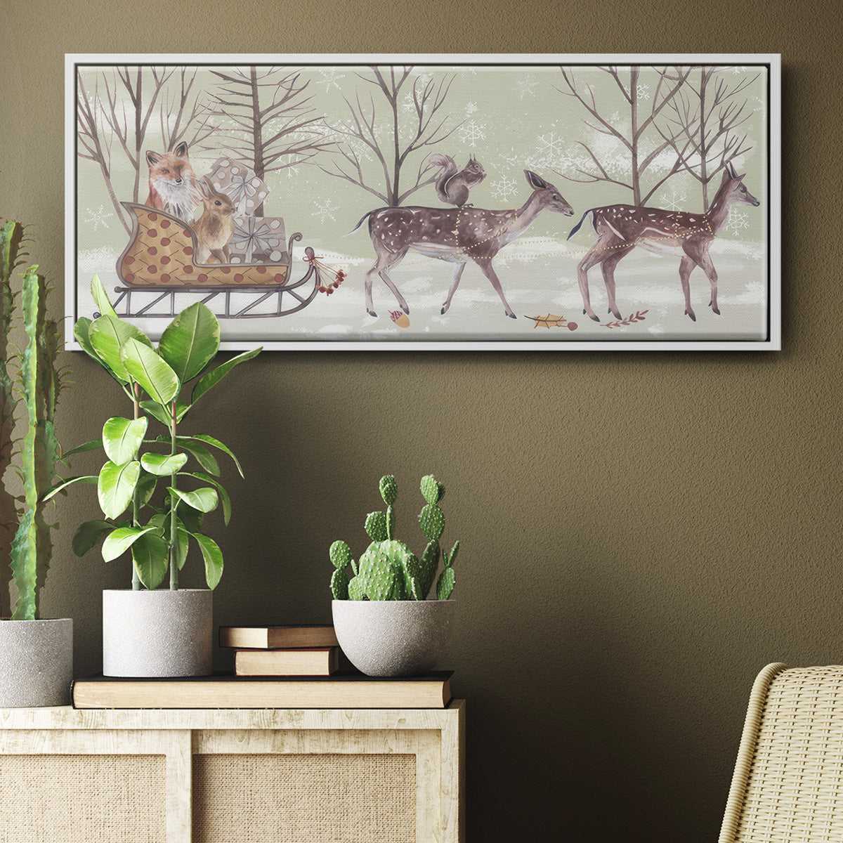 Christmas Time Collection D - Floater Framed Canvas Print
