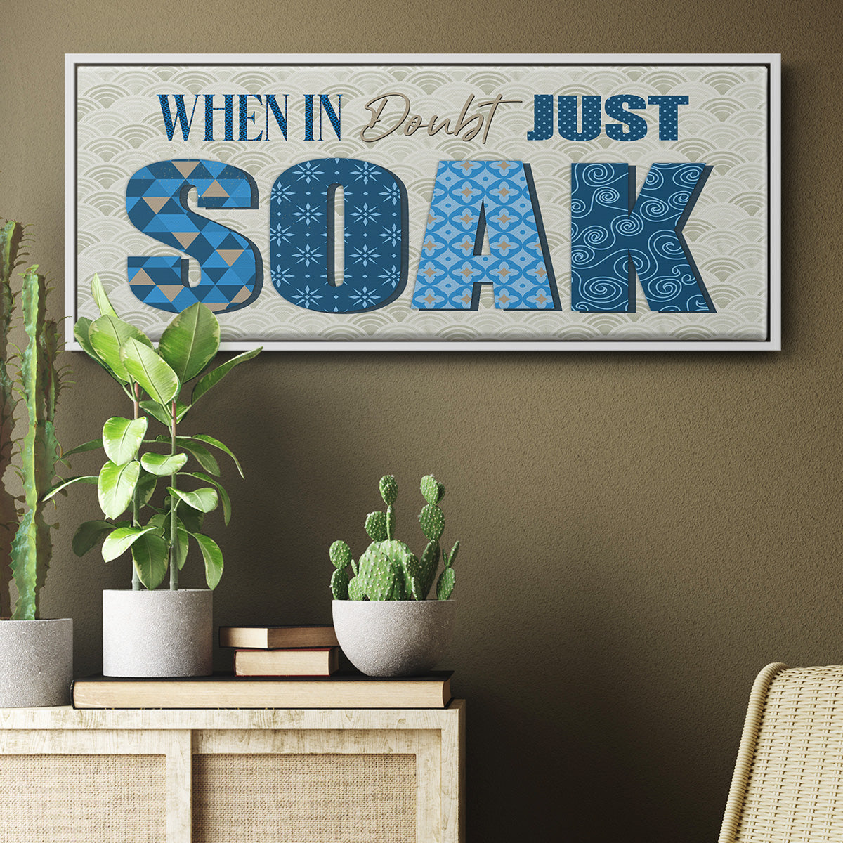 When in Doubt - Floater Framed Canvas Print