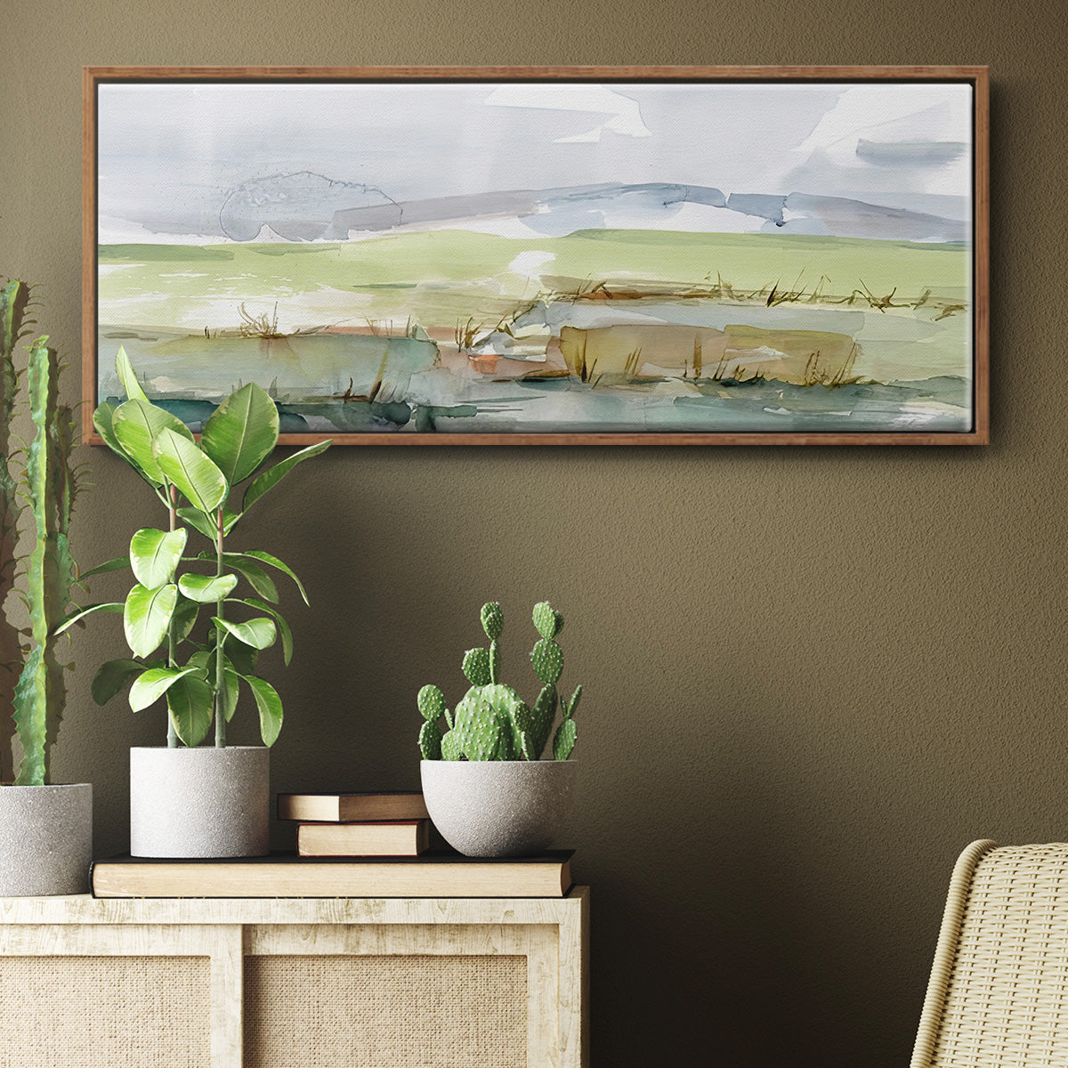 Pastel Inlet I - Floater Framed Canvas Print