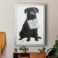 Love and Black Labrador - Modern Framed Canvas Print