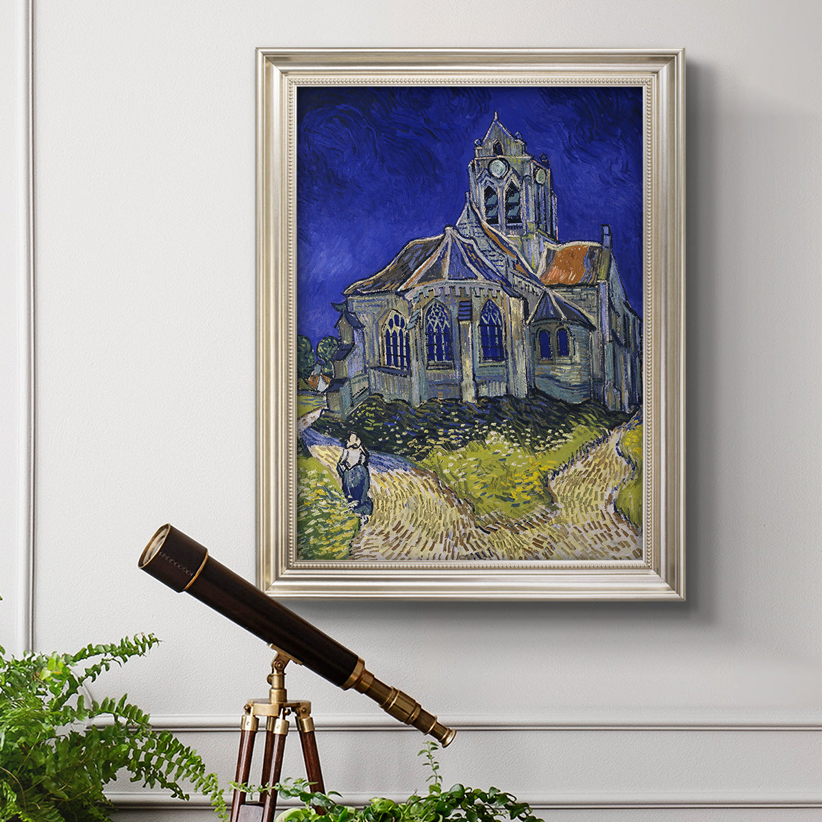 The Church at Auvers - Ornate Framed Canvas Print