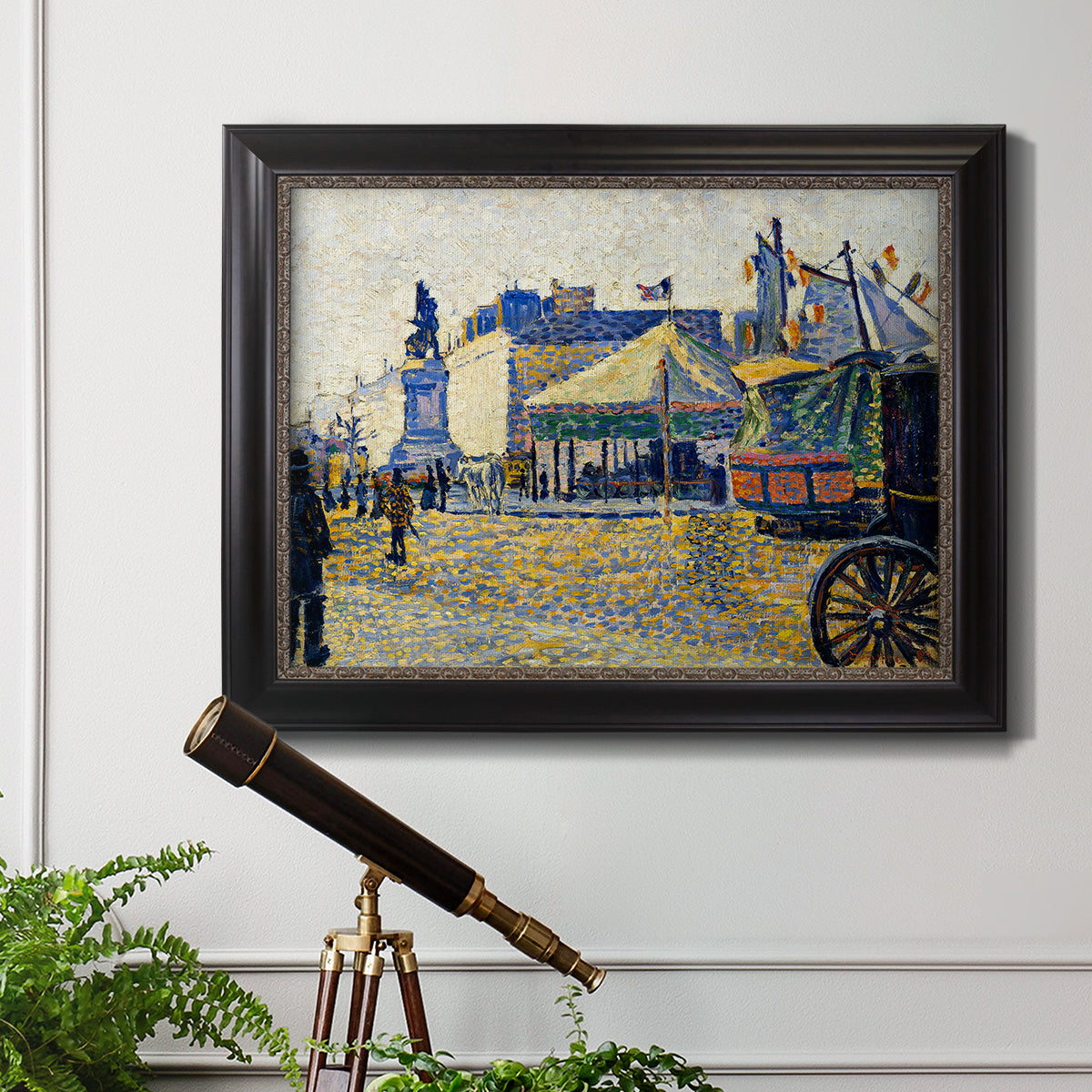 Place de Clichy - Ornate Framed Canvas Print