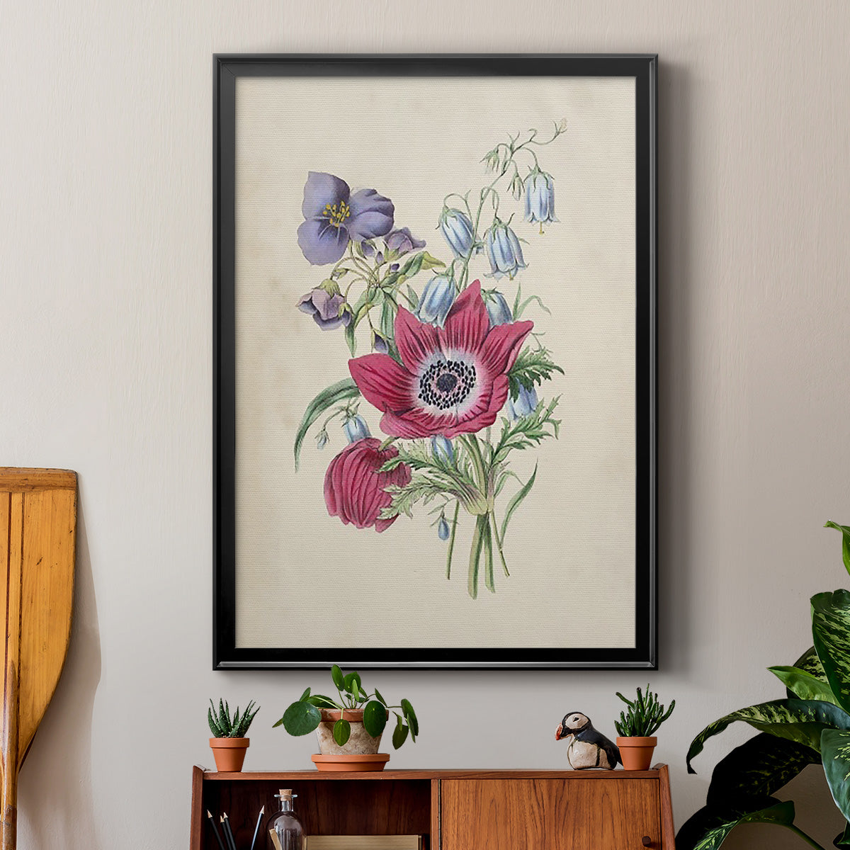 Antique Garden Bouquet I - Modern Framed Canvas Print