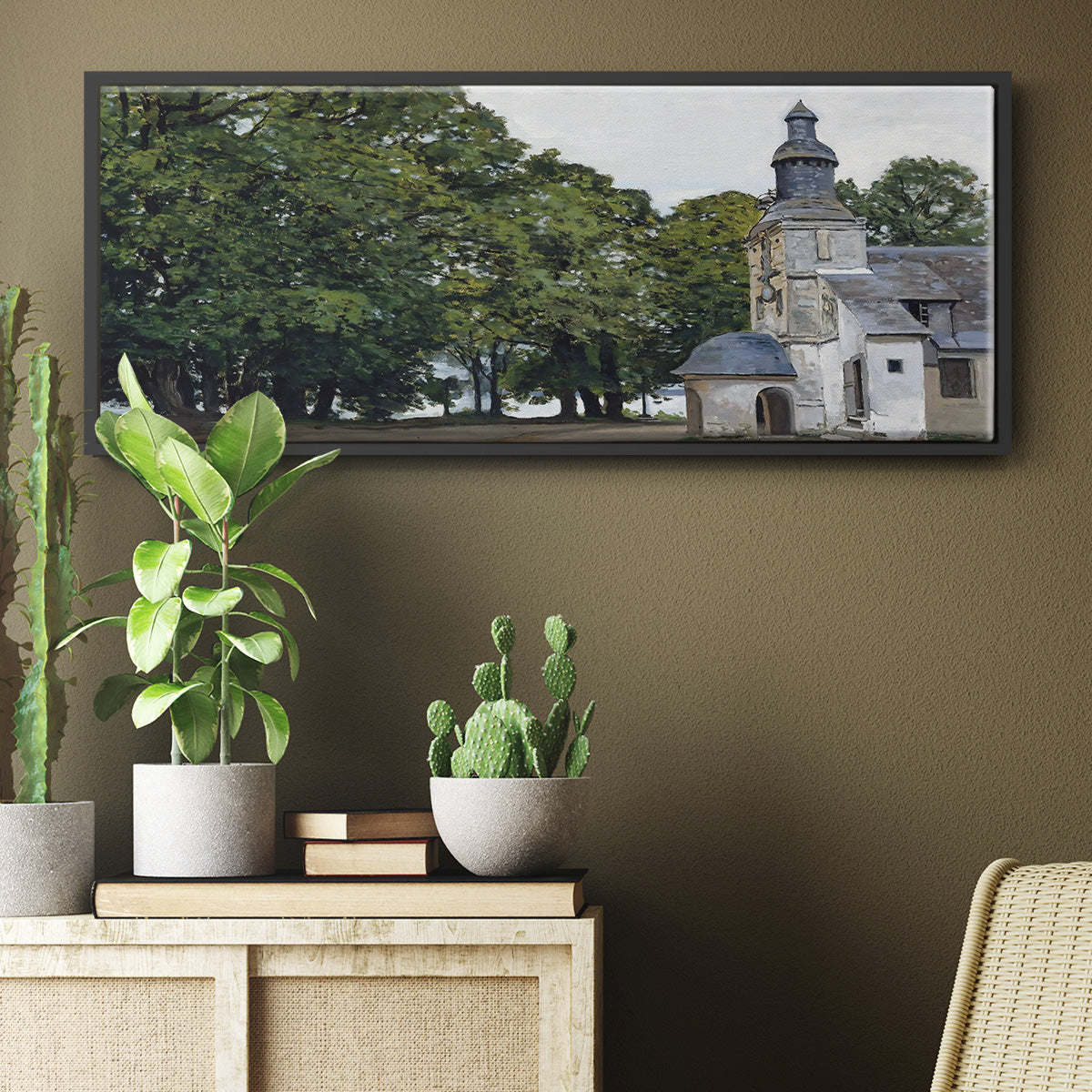 The Chapel Notre - Floater Framed Canvas Print