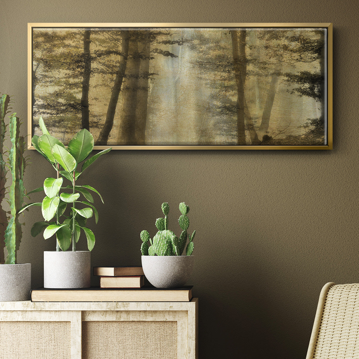 Golden Magic - Floater Framed Canvas Print