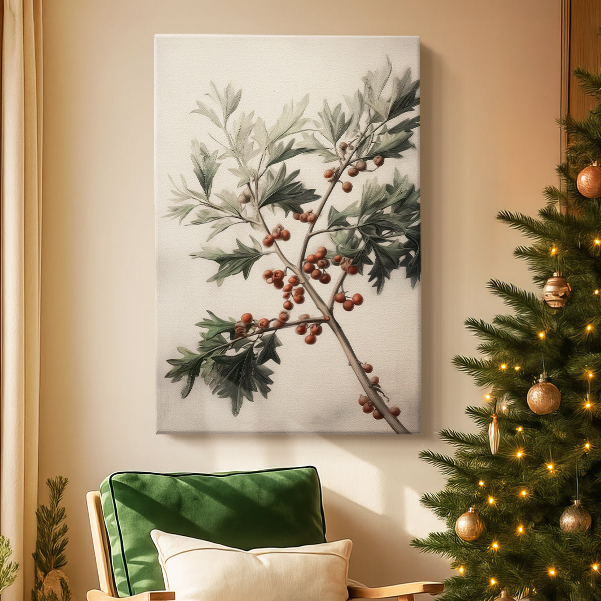 Sugar Pines Green - Canvas Art Print