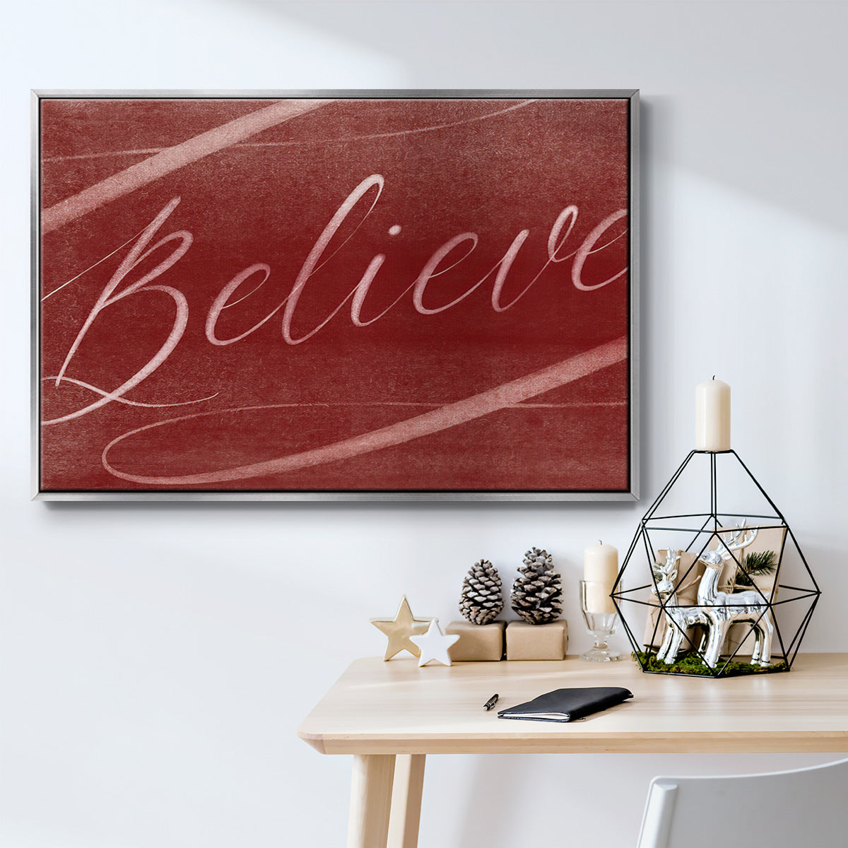 Believe - Framed Gallery Wrapped Canvas in Floating Frame