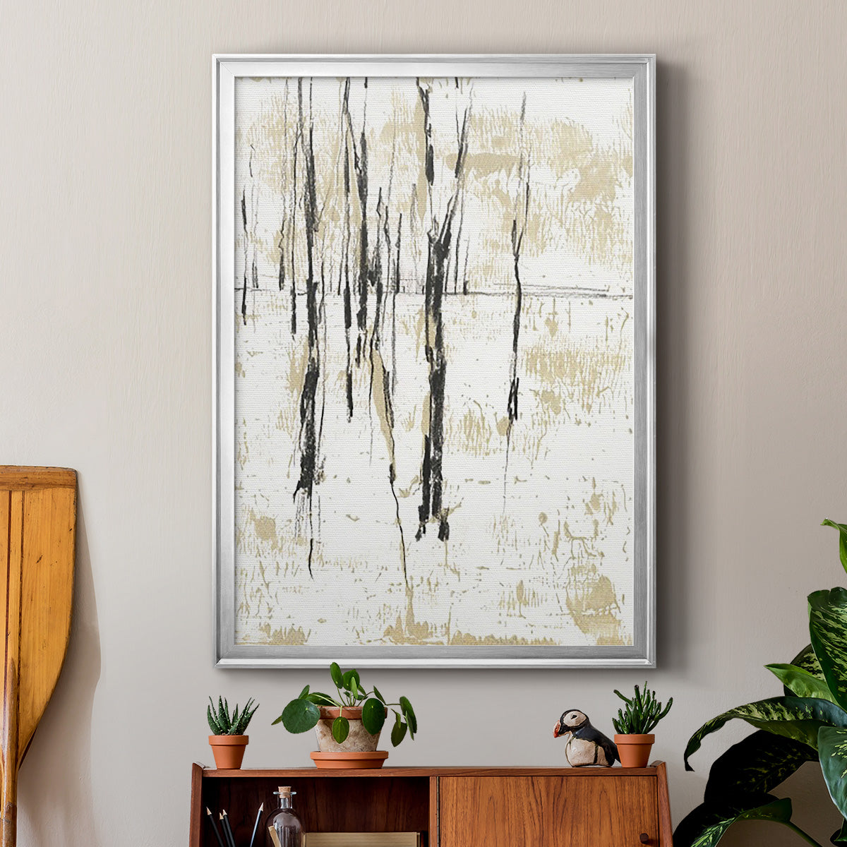 Gilded Forest I - Modern Framed Canvas Print