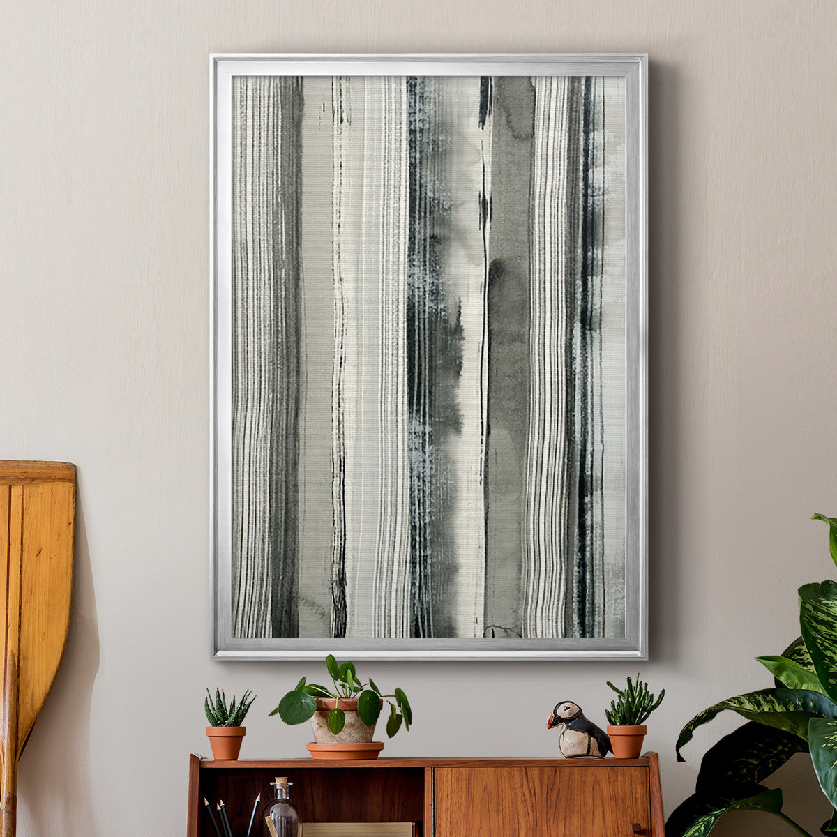 Differing Parallels I - Modern Framed Canvas Print