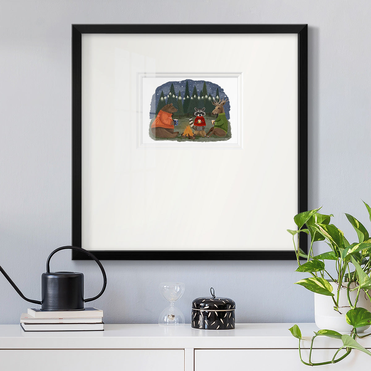 Campfire Hot Chocolate Premium Framed Print Double Matboard