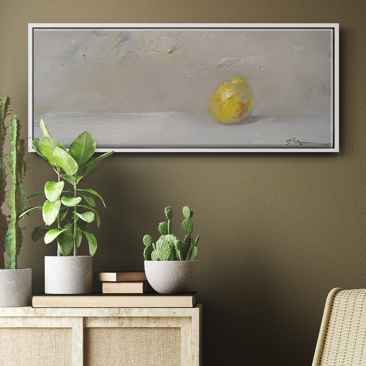 Lemon-Lime - Floater Framed Canvas Print