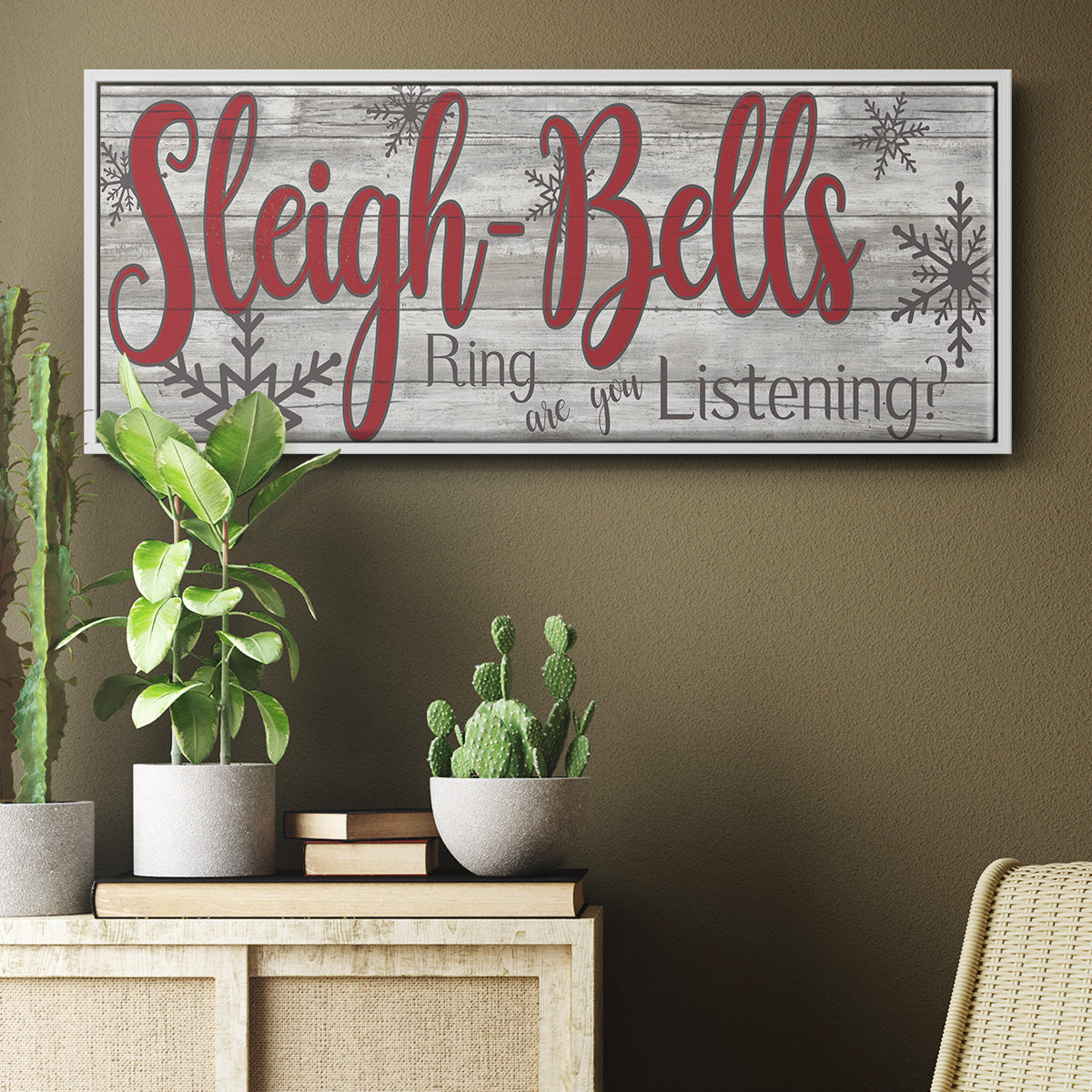 Sleigh Bells - Floater Framed Canvas Print