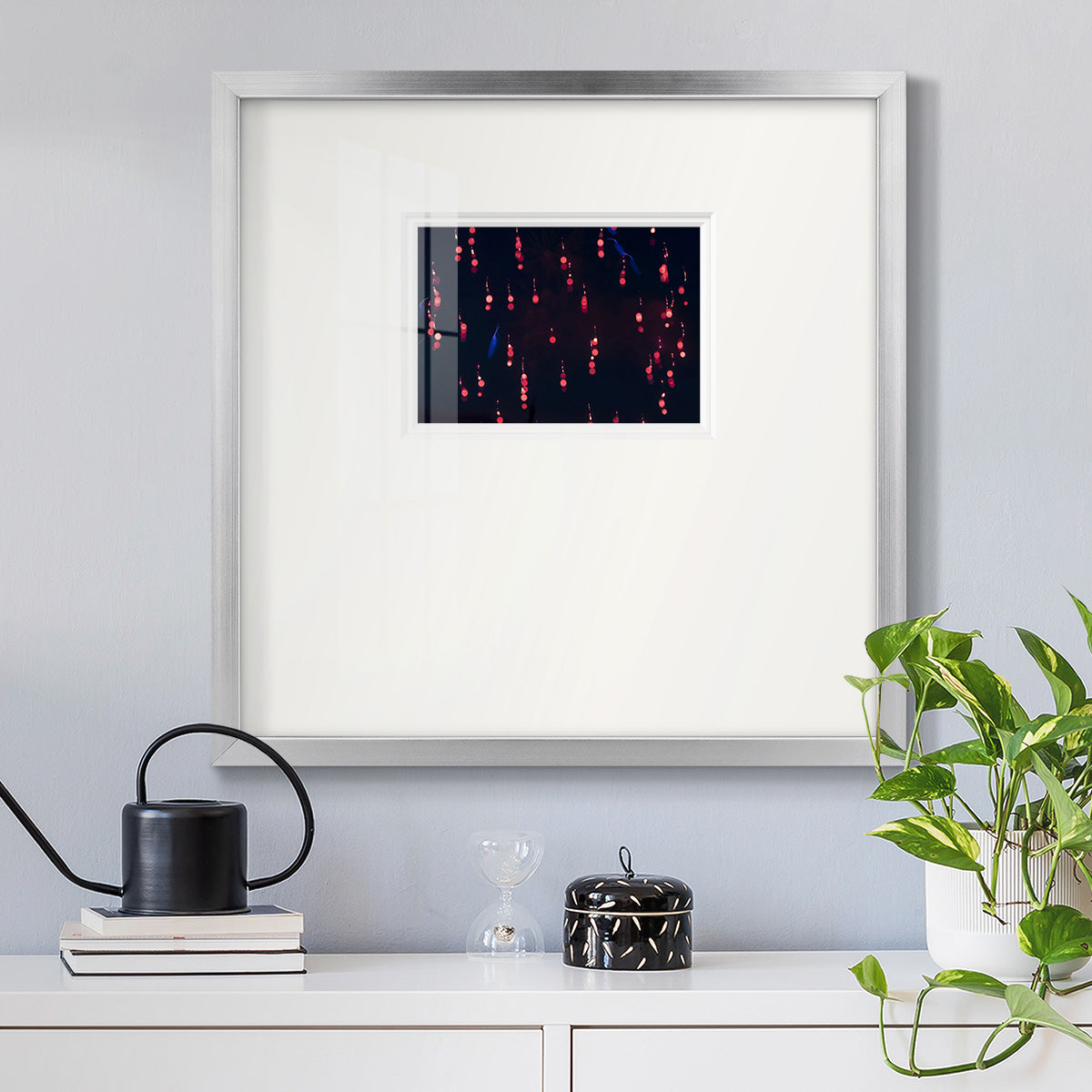 Crimson Constellation- Premium Framed Print Double Matboard