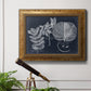 Foliage on Navy I Premium Framed Canvas- Ready to Hang