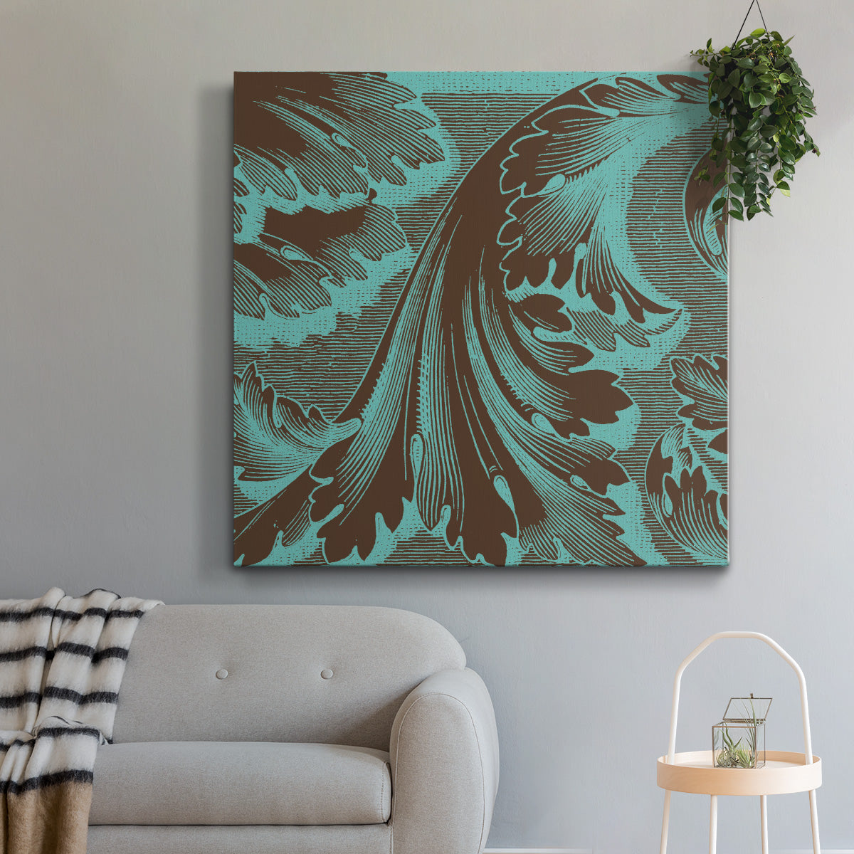 Azure Acanthus I-Premium Gallery Wrapped Canvas - Ready to Hang