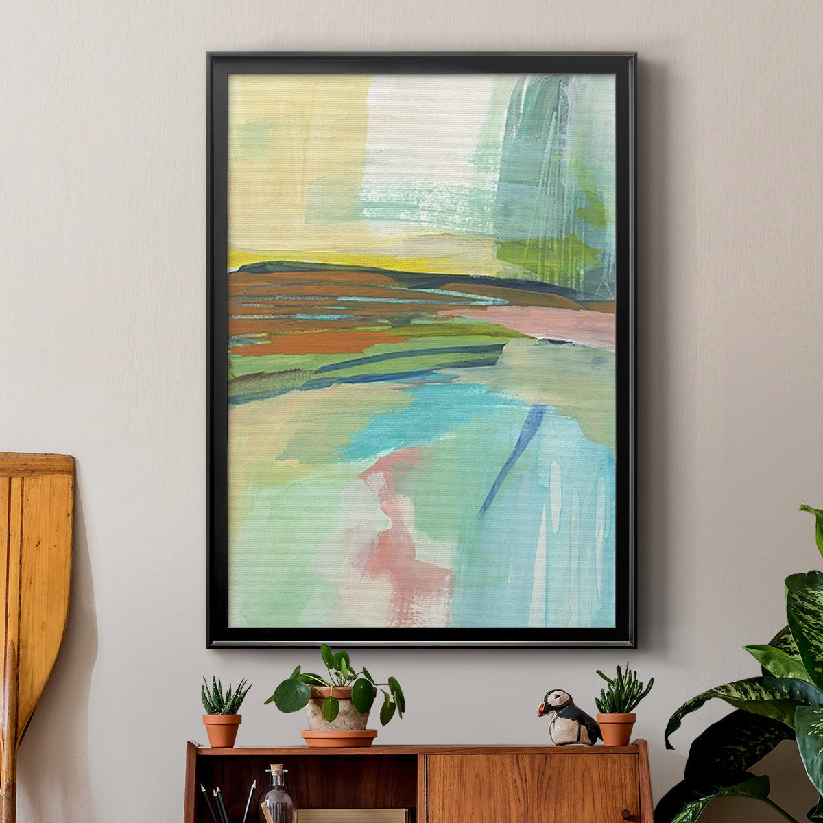 Radiant Horizon IV - Modern Framed Canvas Print