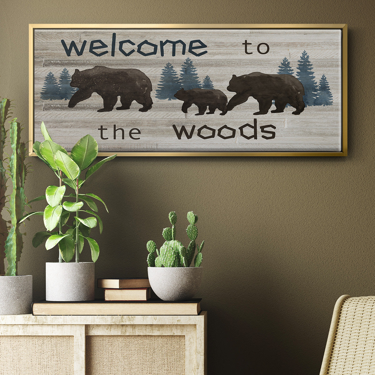 Bears Welcome - Floater Framed Canvas Print