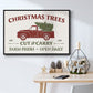 Christmas Farm Sign Collection A - Framed Gallery Wrapped Canvas in Floating Frame