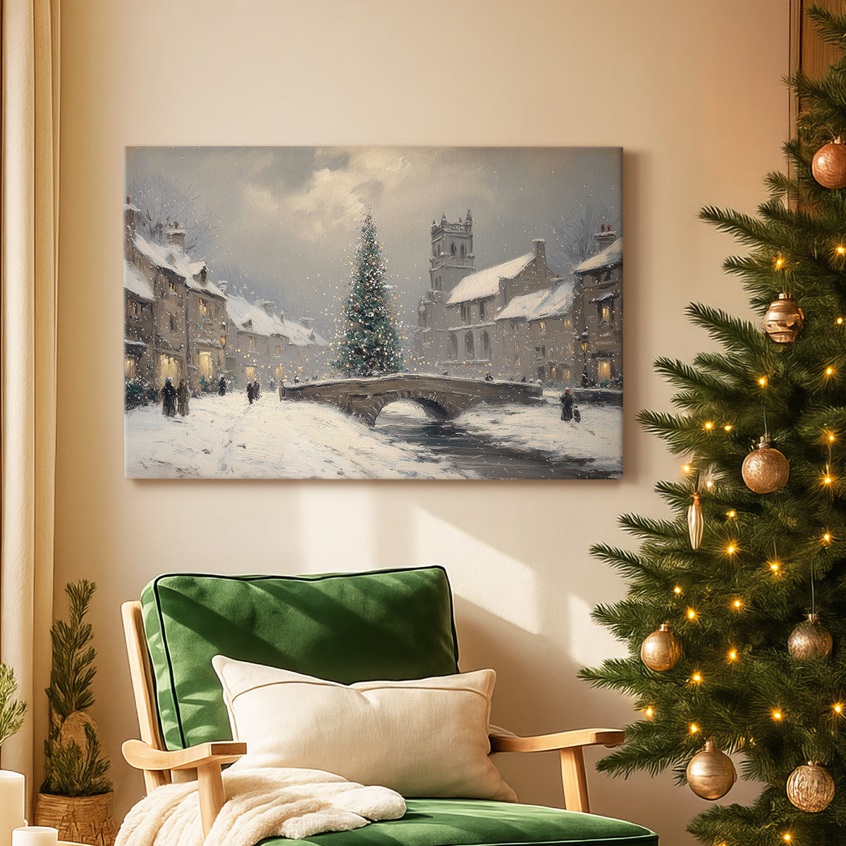 Midnight of Pale Winter Midwinter - Canvas Art Print