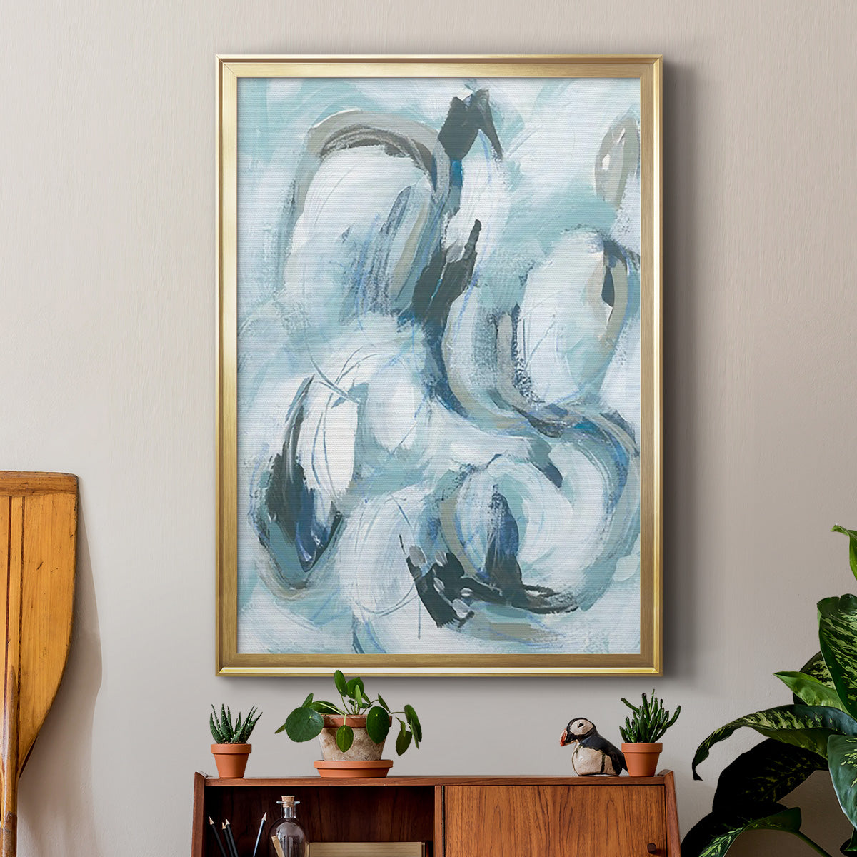 Fluid Receptor II - Modern Framed Canvas Print