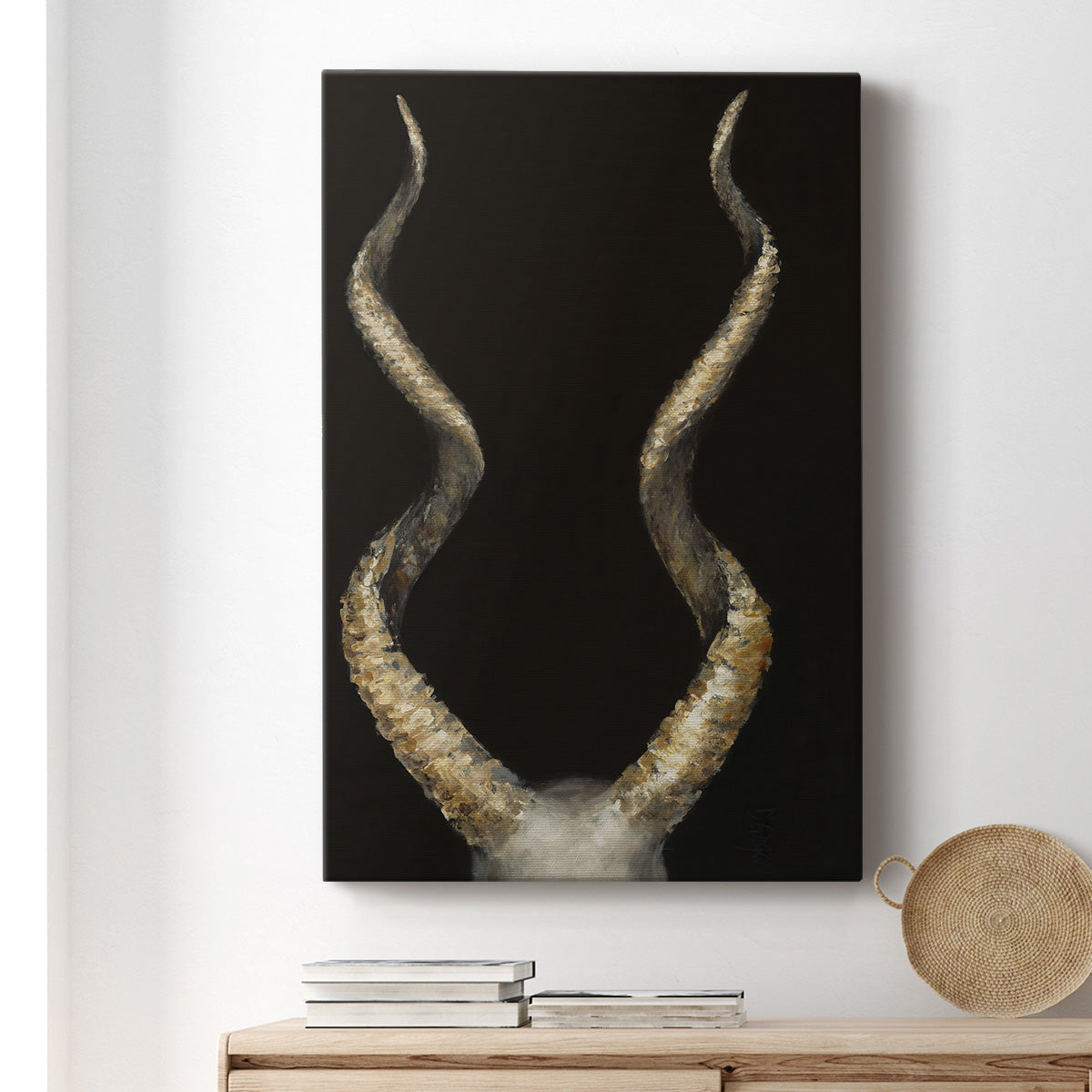 Spiral Antelope Horns Premium Gallery Wrapped Canvas - Ready to Hang