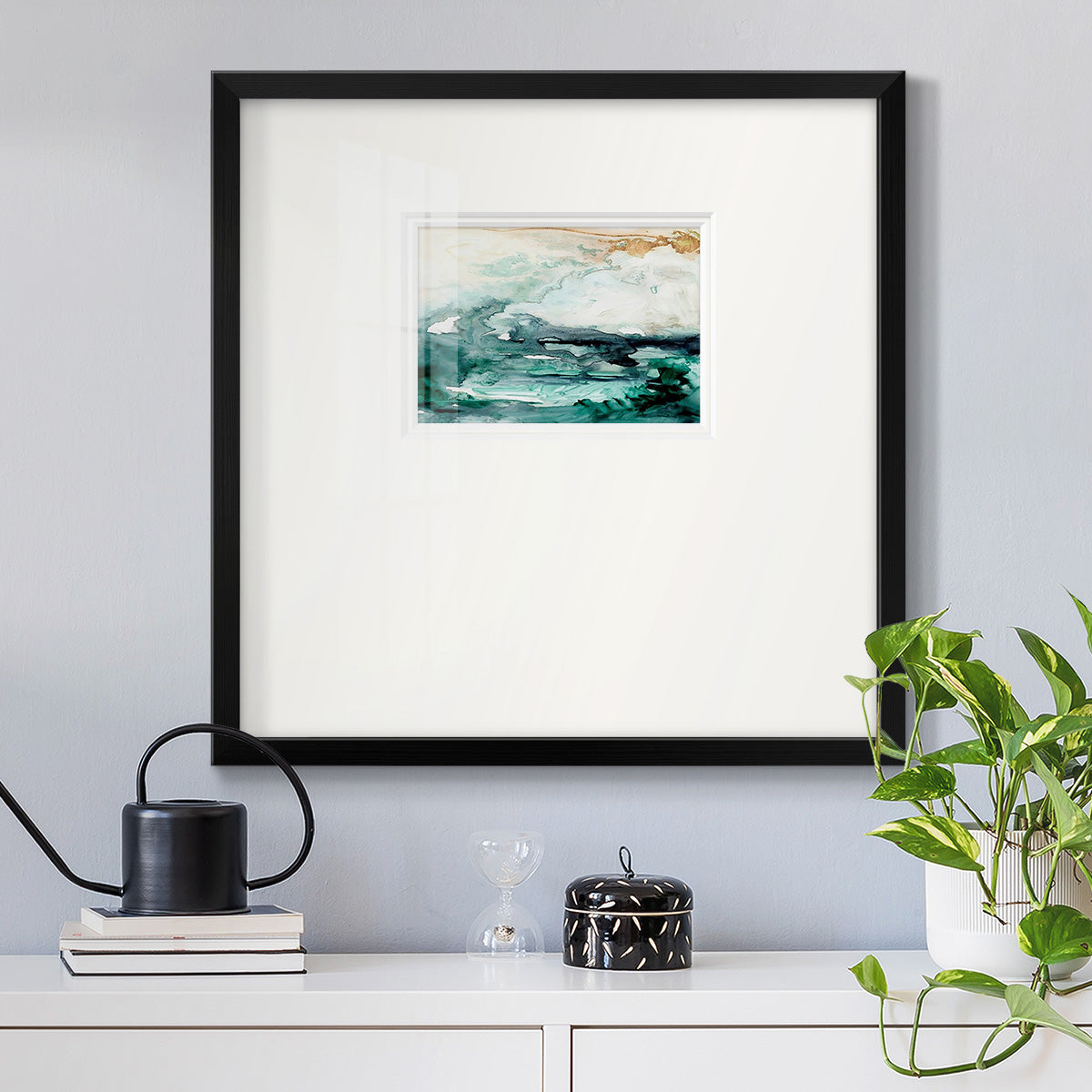 Sea Foam Flow I Premium Framed Print Double Matboard