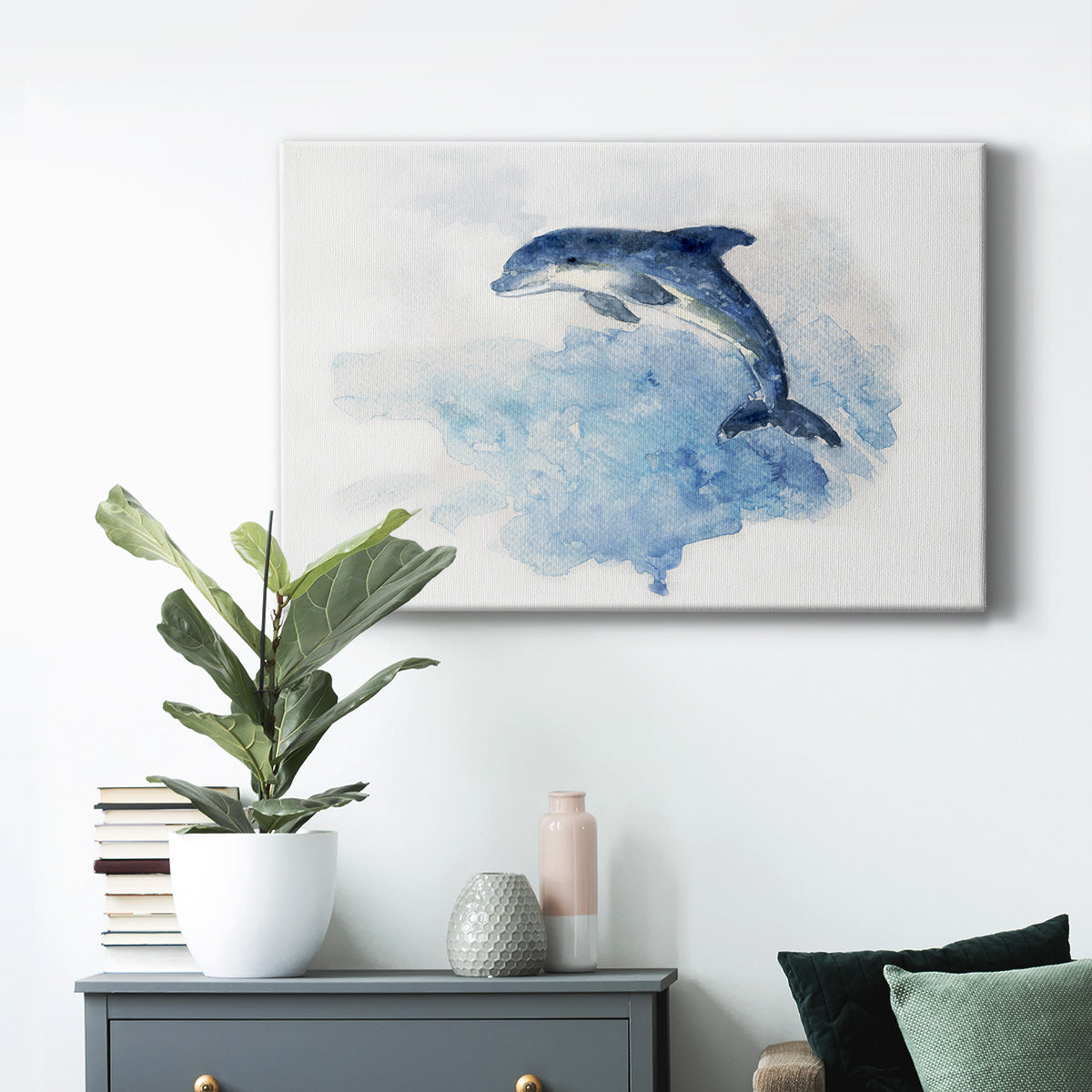 Wave Jumping Premium Gallery Wrapped Canvas - Ready to Hang