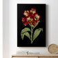 Crimson Flowers on Black (A) III Premium Gallery Wrapped Canvas - Ready to Hang