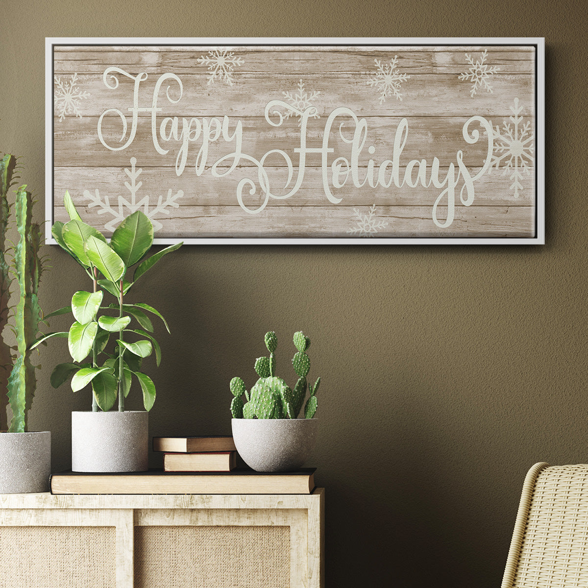Happy Holidays - Floater Framed Canvas Print