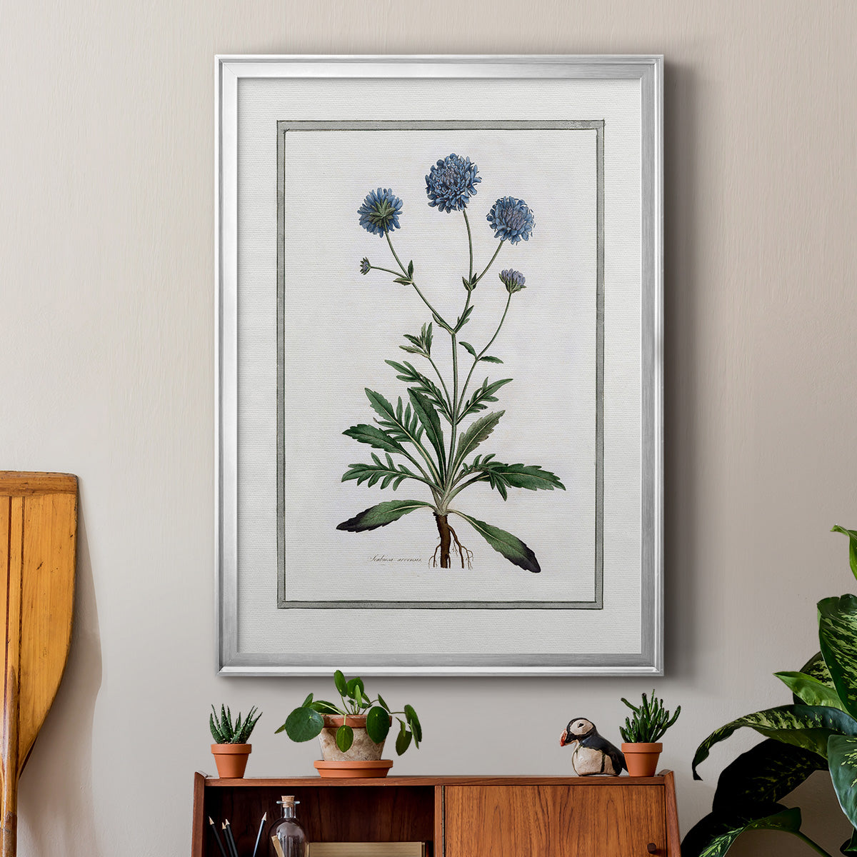 Soft Botanical II - Modern Framed Canvas Print