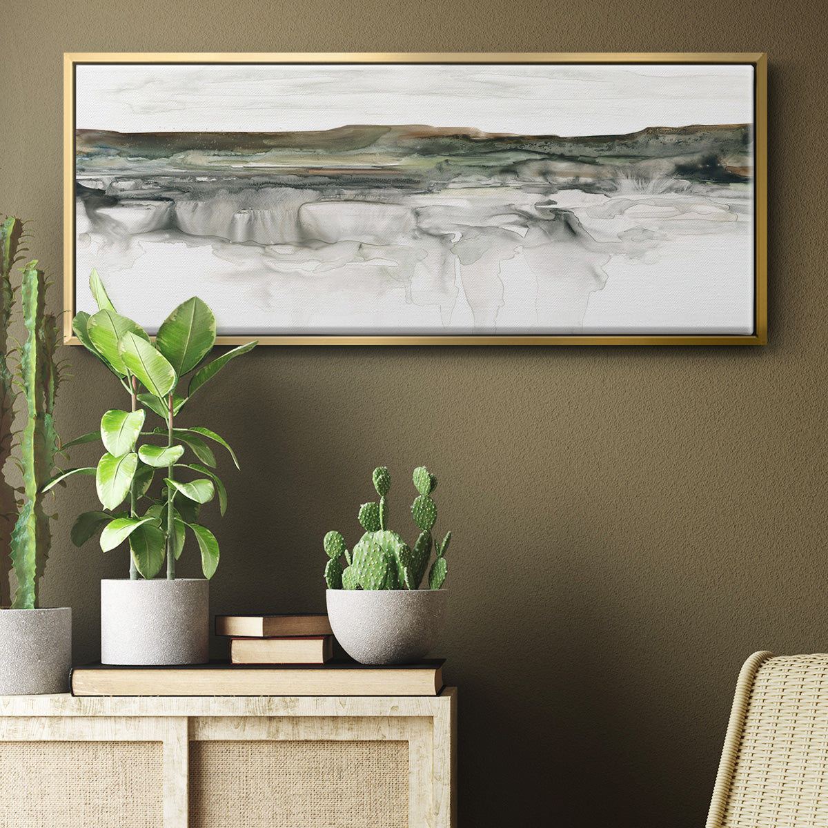 River Flow - Floater Framed Canvas Print