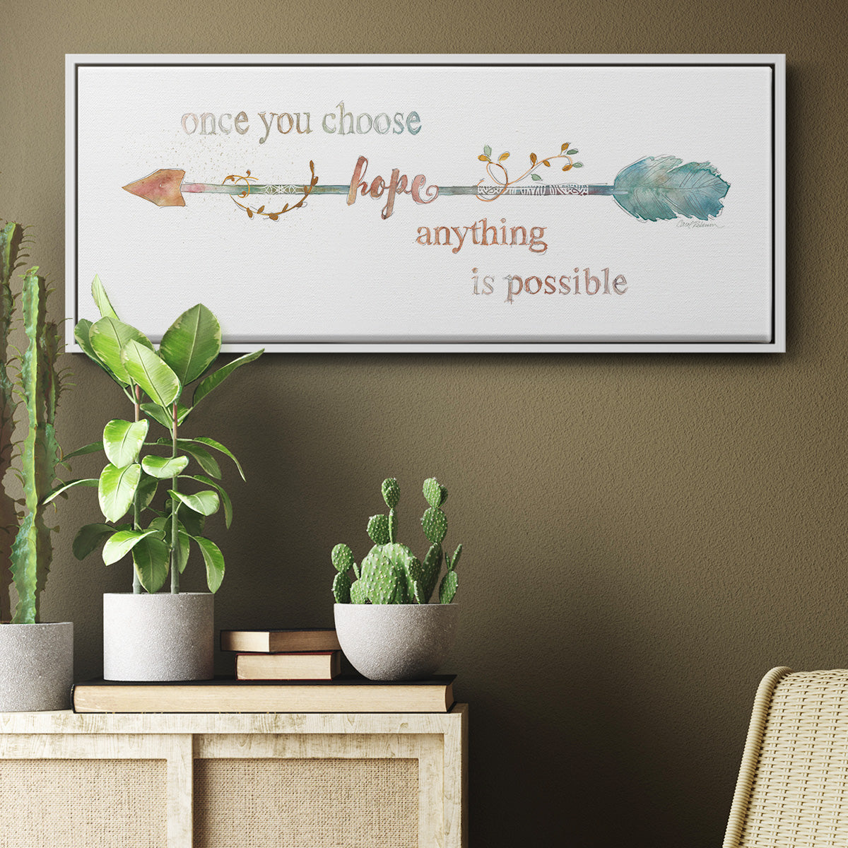 Arrow of Hope - Floater Framed Canvas Print