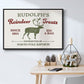 Christmas Farm Sign IV - Framed Gallery Wrapped Canvas in Floating Frame