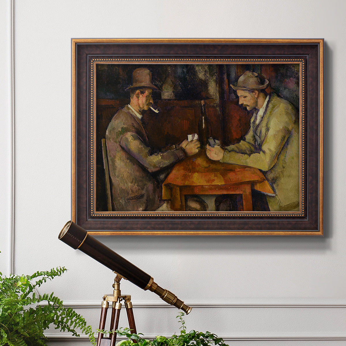 The Card Players - Ornate Framed Canvas Print