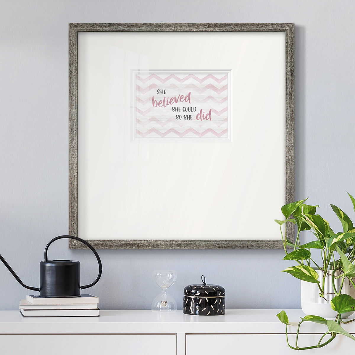 Believed She Could Premium Framed Print Double Matboard