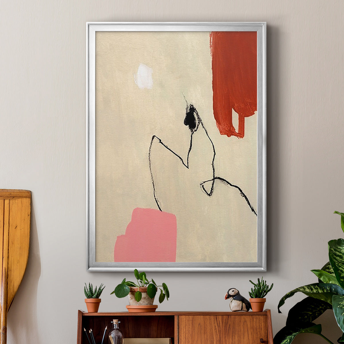 Terra Rosa Abstract II - Modern Framed Canvas Print