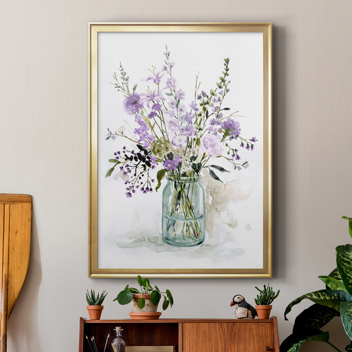 Purple Passion II - Modern Framed Canvas Print