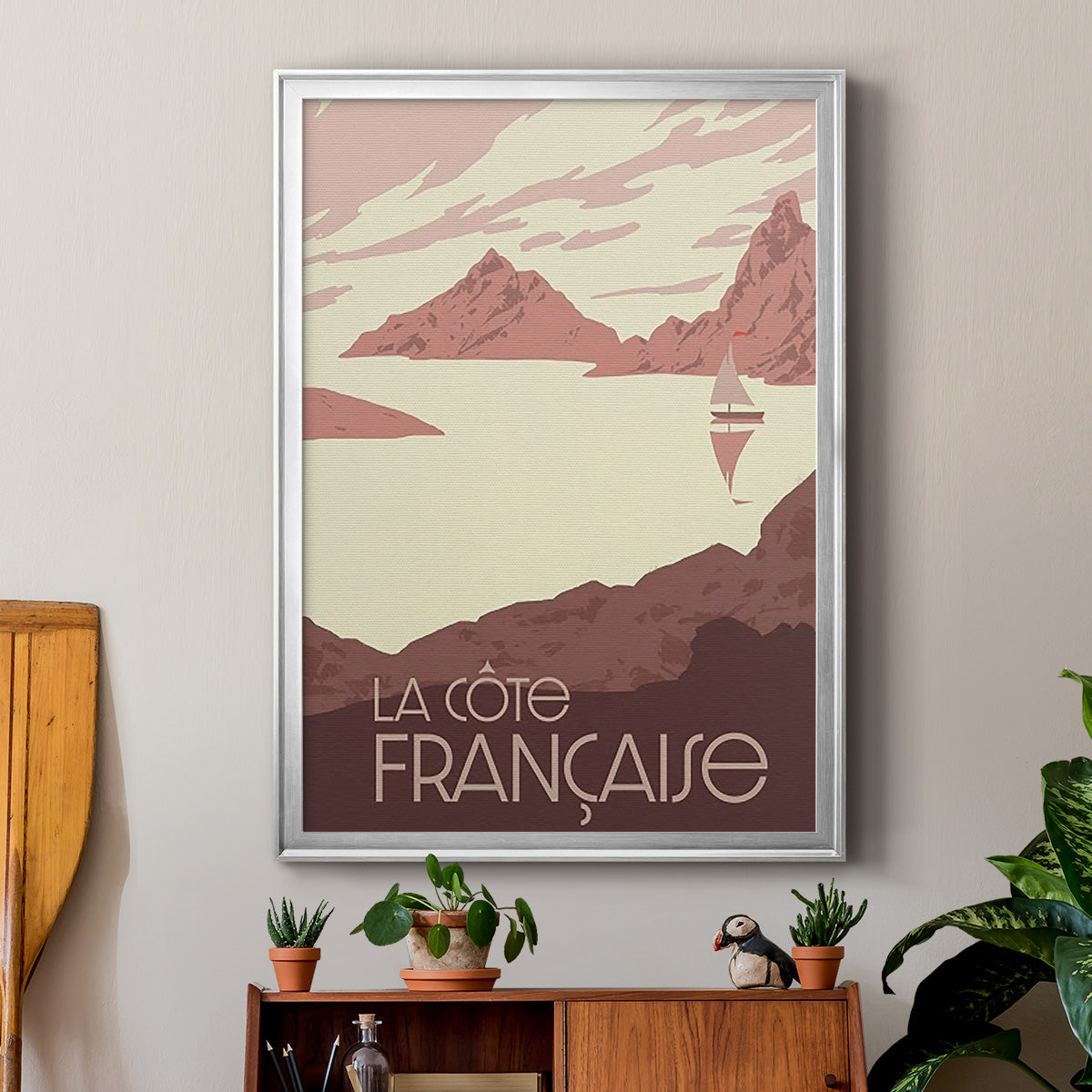 French Coast II - Modern Framed Canvas Print