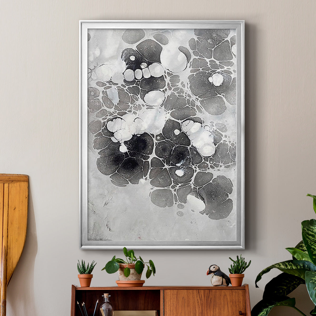 Marbling XIII - Modern Framed Canvas Print