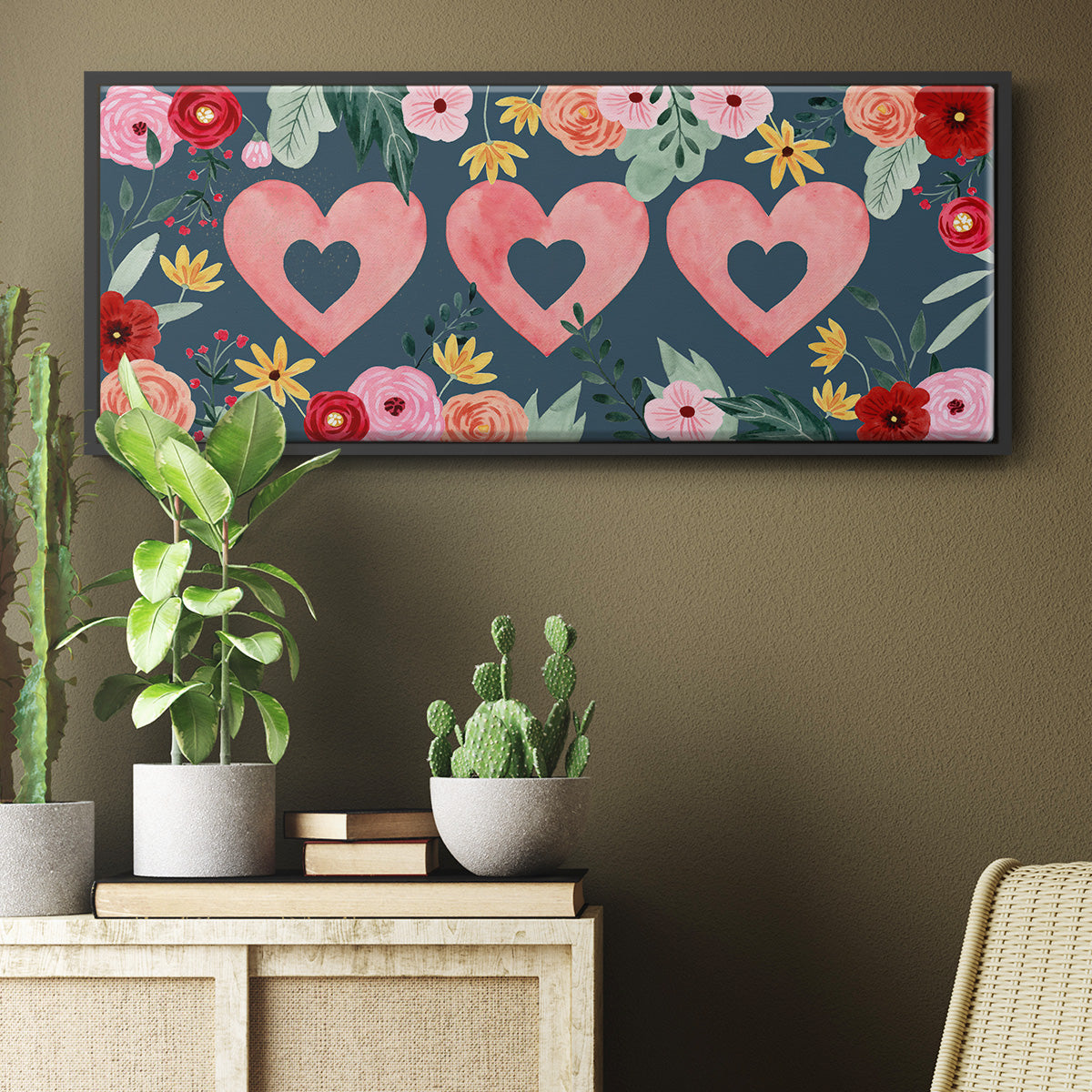Sweet Hearts Collection D - Floater Framed Canvas Print
