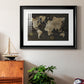 Safari World Map - Modern Framed Art Print