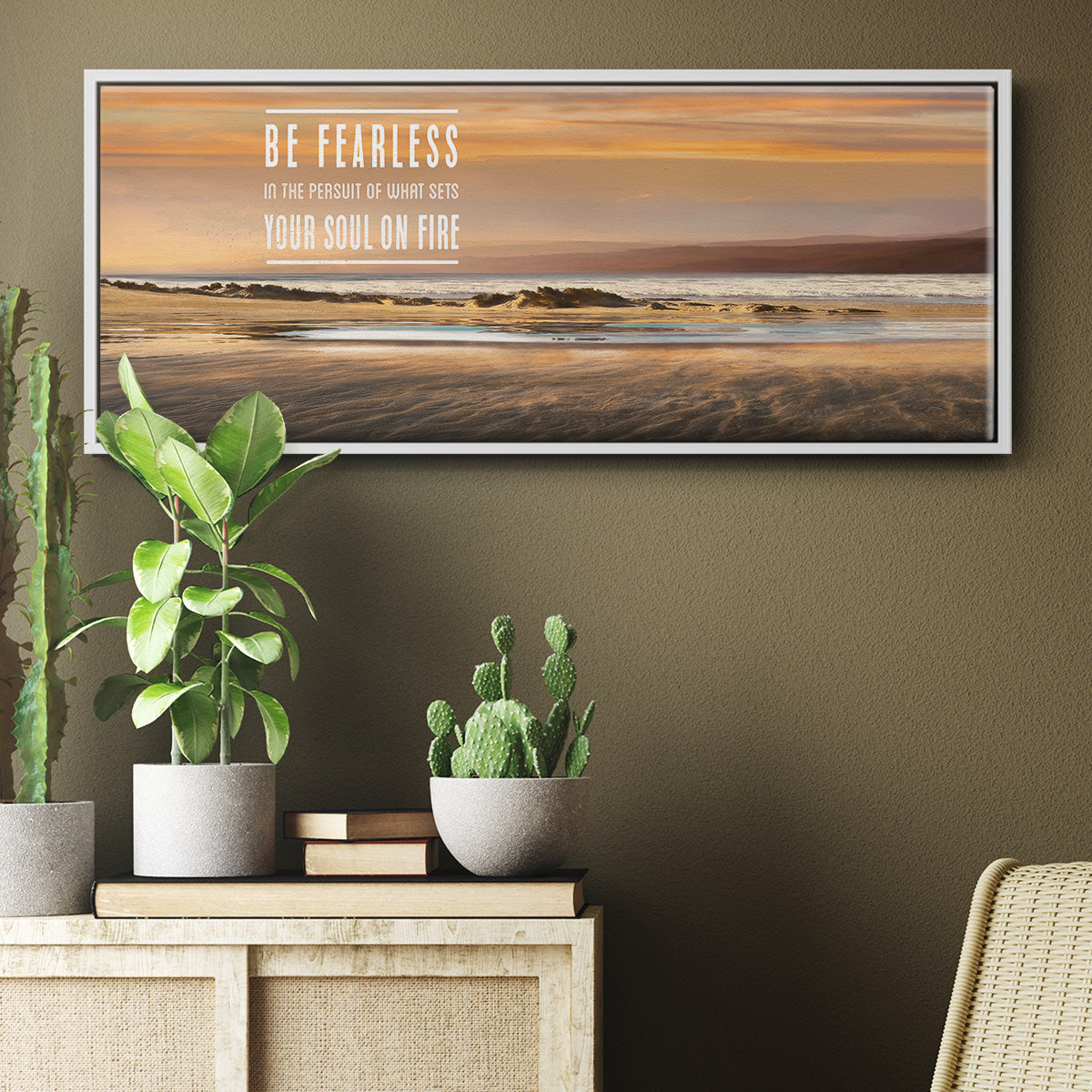 Be Fearless - Floater Framed Canvas Print
