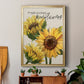 Fresh Picked Sunflowers - Modern Framed Canvas Print