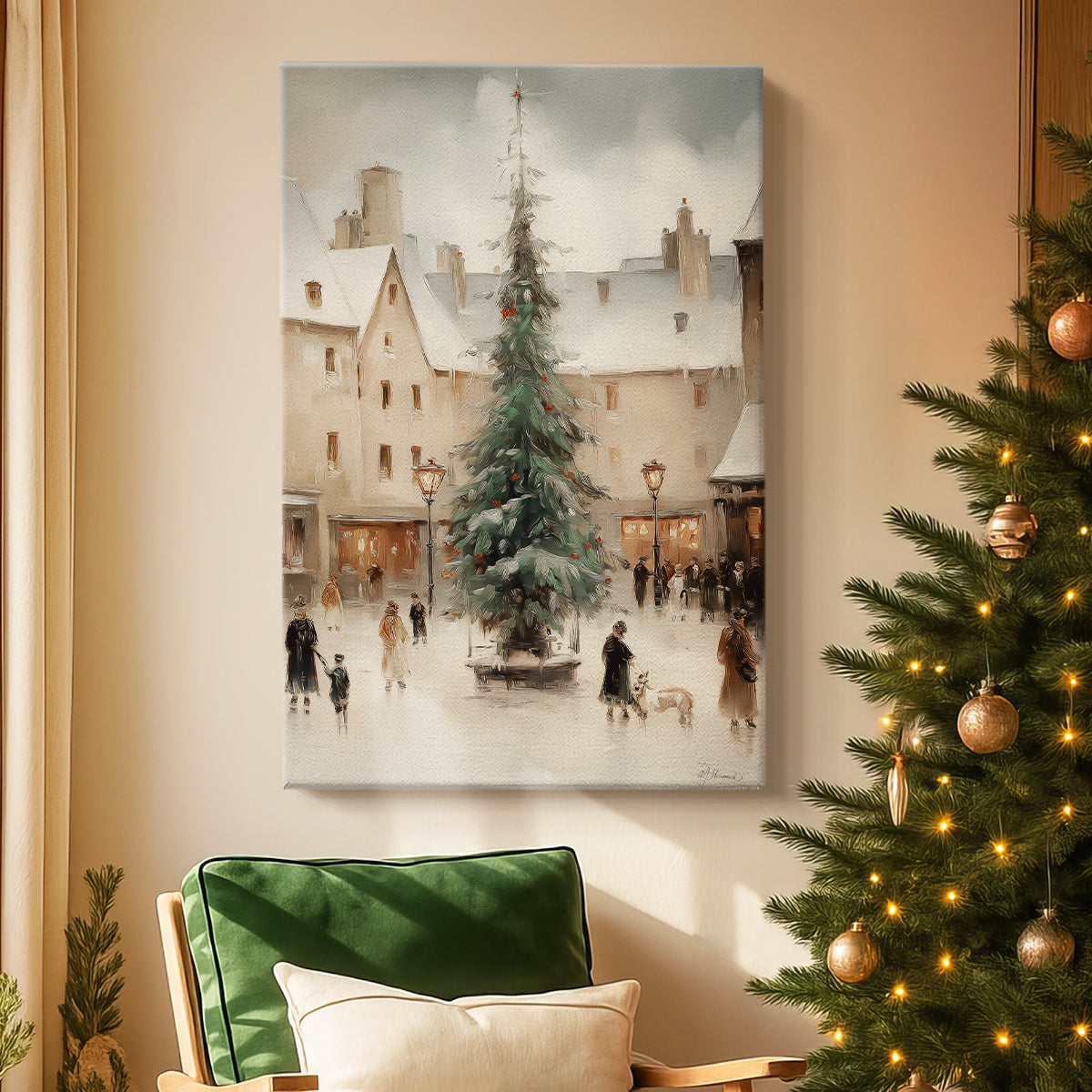 Gilded Sleigh Carol - Canvas Art Print