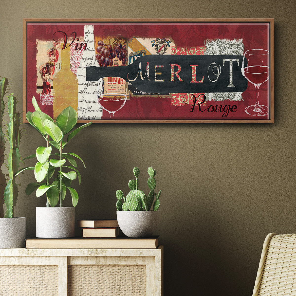 Merlot - Floater Framed Canvas Print